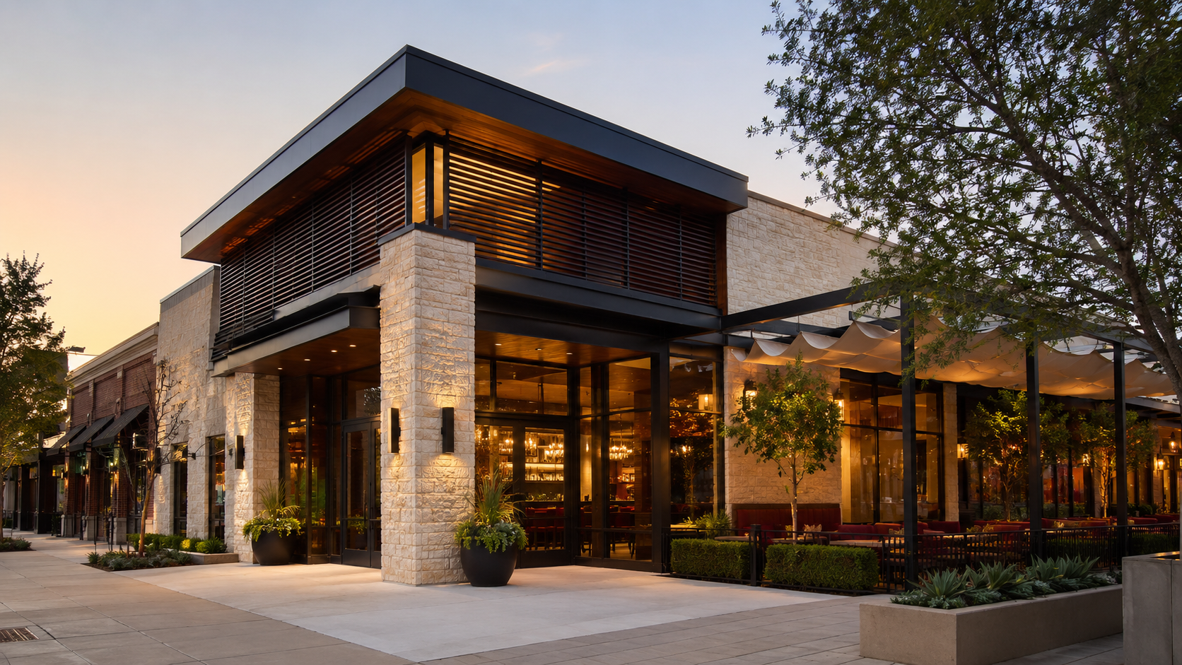 Professional entertainment and retail business storefront in Texas